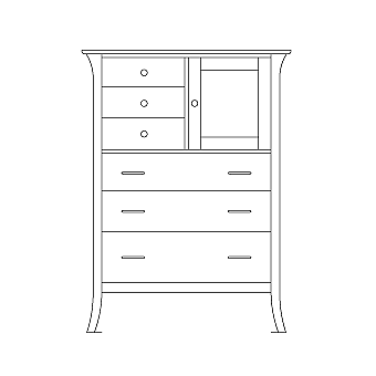 6-drawer vertical w/door, starting at 5185
