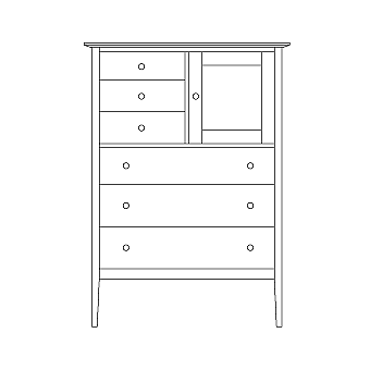 6-drawer vertical w/door, starting at 6000