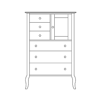 6-drawer vertical w/door, starting at 6000
