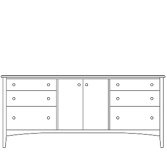 6-drawer horizontal w/doors, starting at 6490
