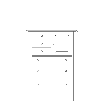 6-drawer vertical w/door, starting at 5185